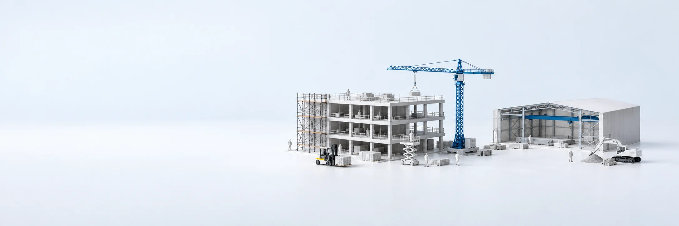 Maquetas de una obra y una nave industrial para los cursos PRL en Valencia de SEGSA Prevención